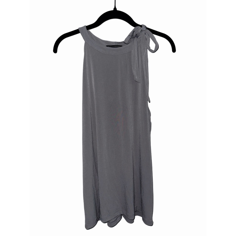 Banana Republic Tie Neck Top in Gray